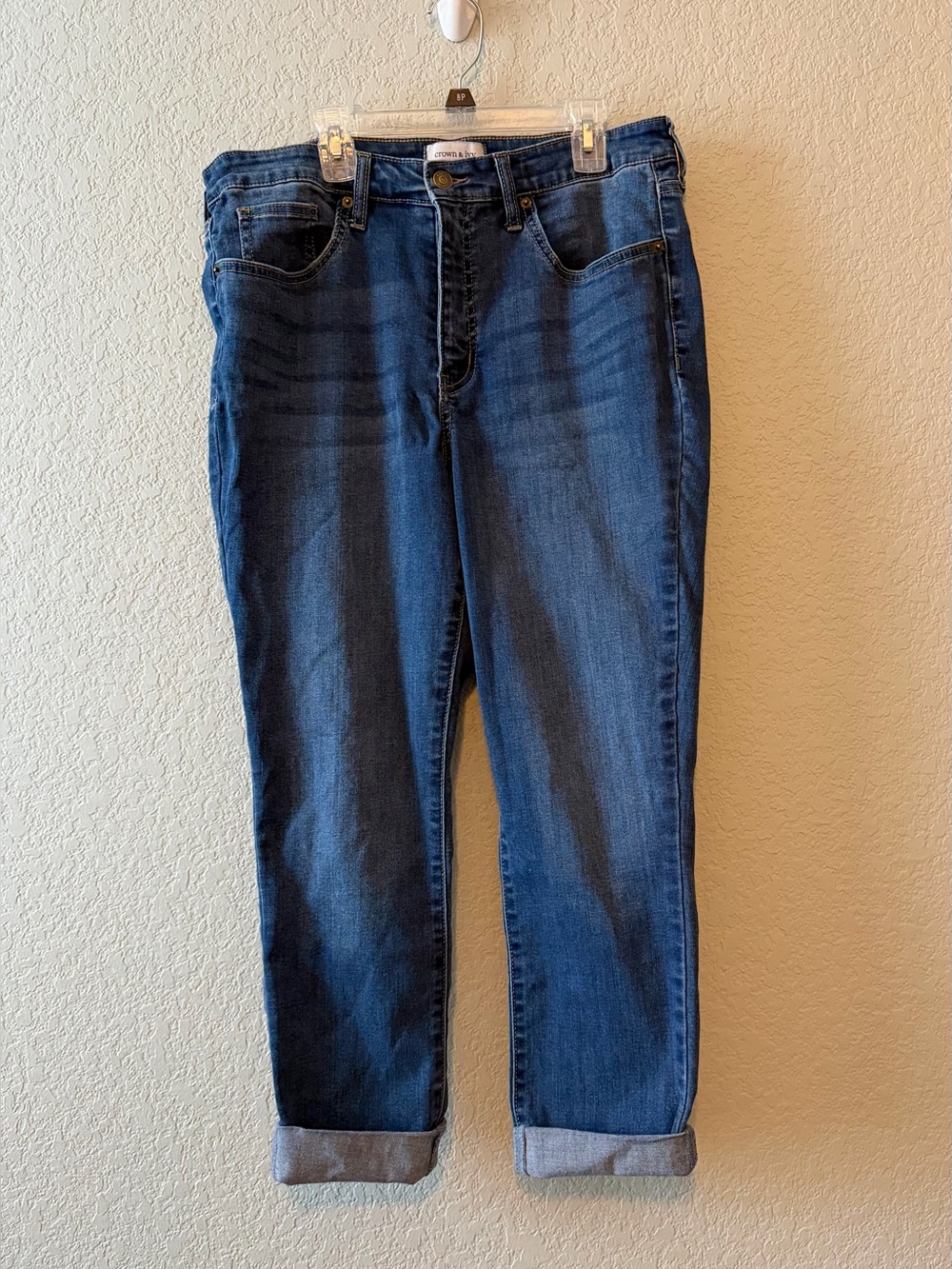 Crown & Ivy High-Rise Skinny Crop Stretchy Denim Jeans size 12